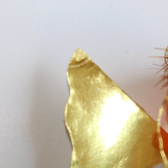 Vintage MCM Angel Cardboard Doll White Gold Tree Topper Christmas Ornament 6.5" - Picture 7 of 8